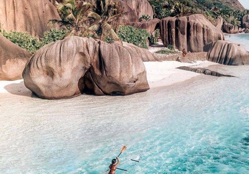 La Digue'de kristal kayak turu